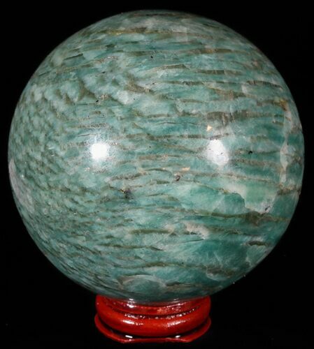 Polished Amazonite Crystal Sphere - Madagascar #51628